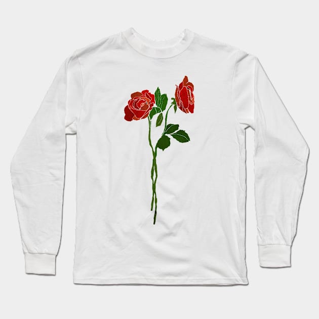 2 roses Long Sleeve T-Shirt by kharmazero